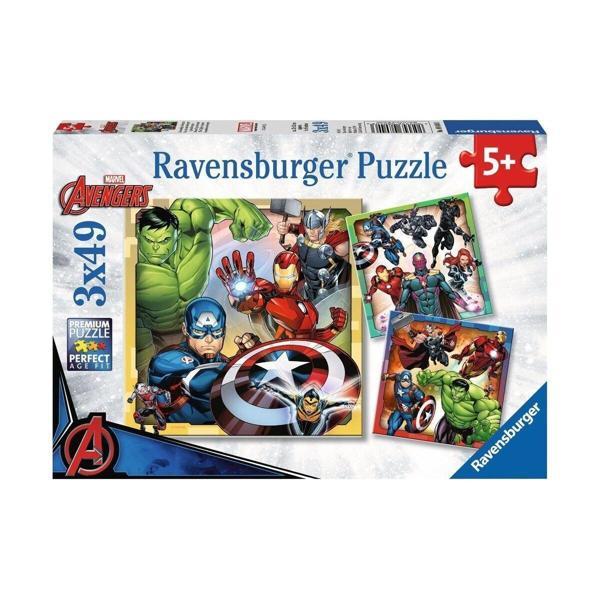 Eğlenceli Oyuncak 80366 Paw Patrol 3x49 parça Ravensburger Puzzle Kız Erkek Çocuk Eğitici Eğitici  - Image 1