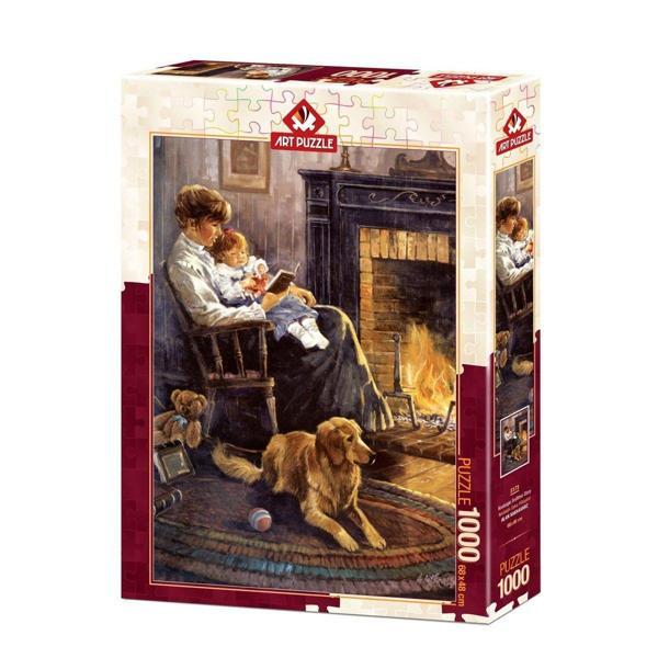 Eğlenceli Oyuncak 4647 Art Puzzle Akşama Davet 1000 Parça Panorama Puzzle Kız Erkek Çocuk Eğitici  - Image 1