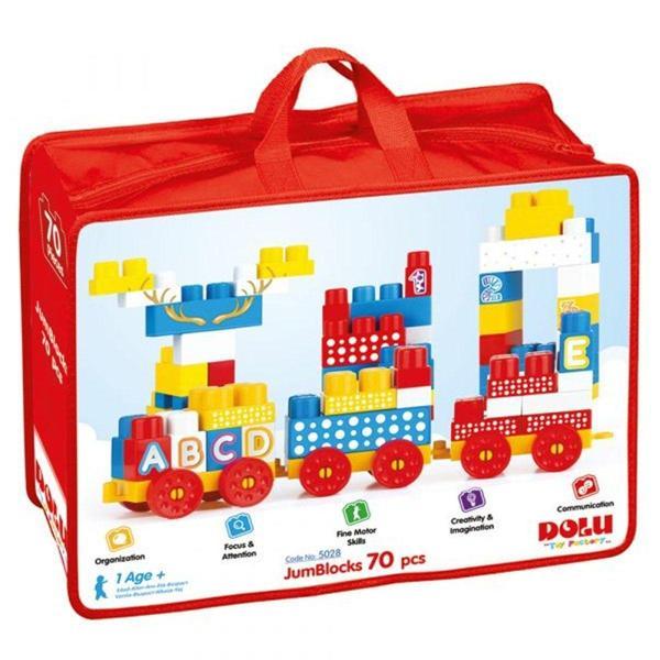 Kız Erkek Çocuk Oyuncak 5028 OYUNCAK ÇANTALI MEGA BLOK 70 LI Kız Erkek Çocuk Eğitici - Image 1