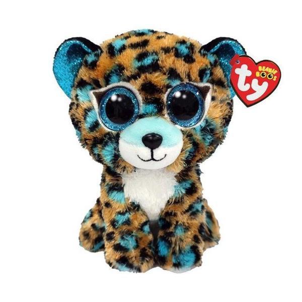 Kız Erkek Çocuk Oyuncak Ty Beanie Boos Turkuaz Benekli Leopar Peluş Cobalt 15cm Kız Erkek Çocuk Eğitici  - Image 1