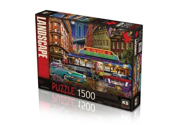 Eğlenceli Oyuncak KS Puzzle 1500 Parça Rickeys Diner Kız Erkek Çocuk Eğitici - Image 1