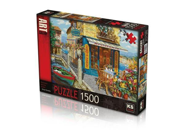 Eğlenceli Oyuncak KS Puzzle 1500 Parça Ristorante Vecchia Urbino Kız Erkek Çocuk Eğitici Eğitici O - Image 1