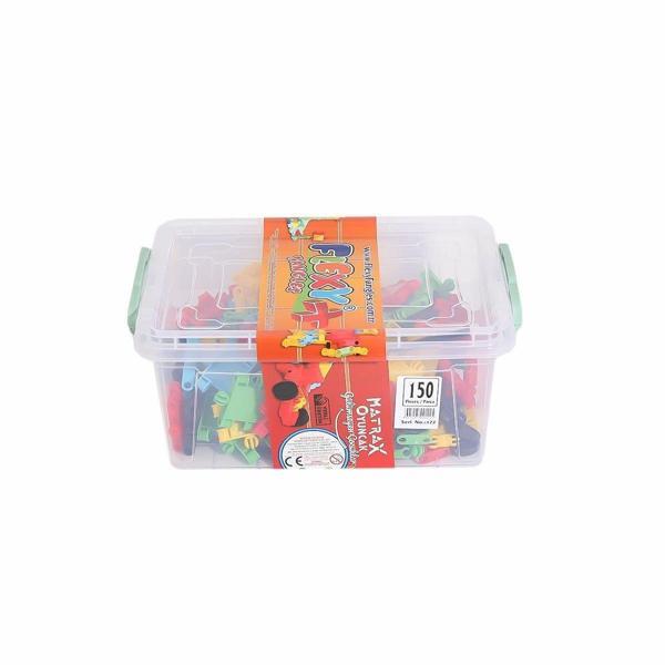Kız Erkek Çocuk Oyuncak 1225 Flexy Tangles Bloklar 150 Parça Kız Erkek Çocuk Eğitici - Image 1