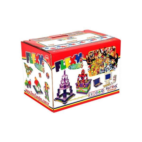 Kız Erkek Çocuk Oyuncak 125P Flexy Tangles 500 Parça Blok Seti Kız Erkek Çocuk Eğiticila - Image 1