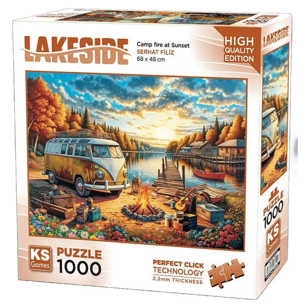 Kız Erkek Çocuk Oyuncak KS Games Night Lights Of Paris Puzzle 1000 Parça 20795 Kız Erkek Çocuk Eğitici E - Image 1