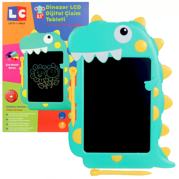 Eğlenceli Oyuncak LCD Dijital Renkli Dinozor Çizim Tableti 8,5 İnç Kız Erkek Çocuk Eğitici Eğitici - Image 1
