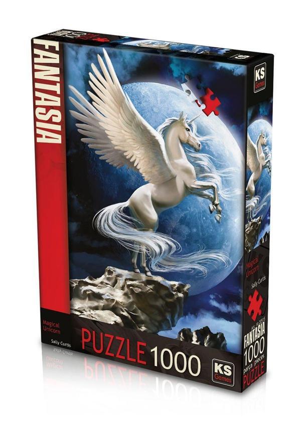 Kız Erkek Çocuk Oyuncak KS Puzzle 1000 Parça Magical Unicorn Kız Erkek Çocuk Eğitici - Image 1