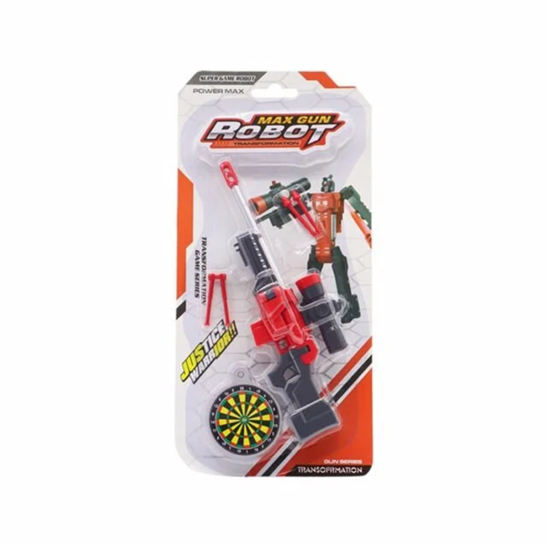 Kız Erkek Çocuk Oyuncak Robota Dönüşen Kırmızı Silah Kız Erkek Çocuk Eğitici - Image 1