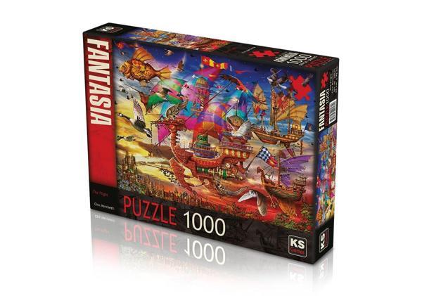 Kız Erkek Çocuk Oyuncak KS Puzzle 1000 Parça The Flight Uçuş Kız Erkek Çocuk Eğitici - Image 1