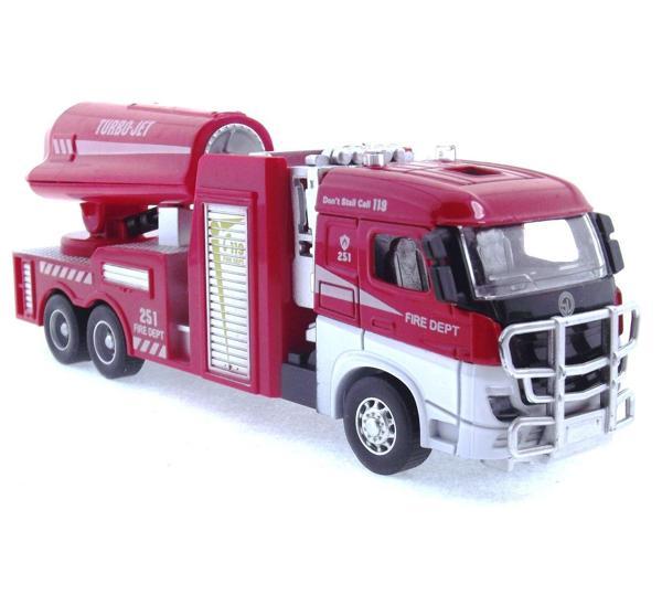 Eğlenceli Oyuncak Die Cast Model Çek Bırak Turbo Jet İtfaiye Kamyonu Kız Erkek Çocuk Eğitici Eğiti - Image 1