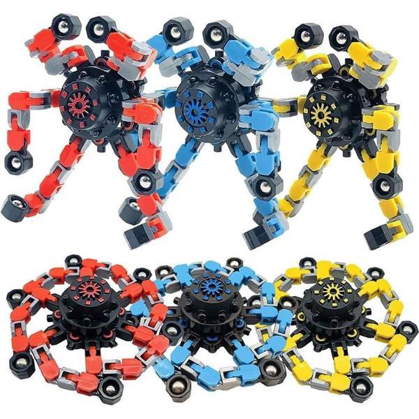 Eğlenceli Oyuncak Fidget Spinners Dönüştürülebilir Zincir Robot Oyuncak -1adet stokta olan gönderilir Kız Erkek Çocuk  - Image 1