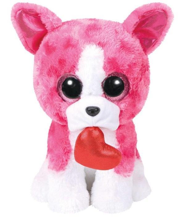 Eğlenceli Oyuncak Ty Beanie Boo´s Pembe Köpek Romeo Peluş 25cm Kız Erkek Çocuk Eğitici Eğitici Oyu - Image 1
