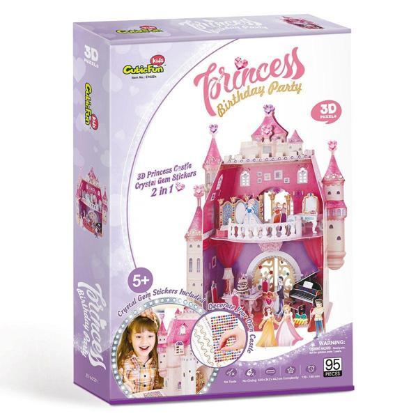 Kız Erkek Çocuk Oyuncak CubicFun Prenses Doğumgünü Şatosu 3D Puzzle - CUB/E1622H Kız Erkek Çocuk Eğitici - Image 1