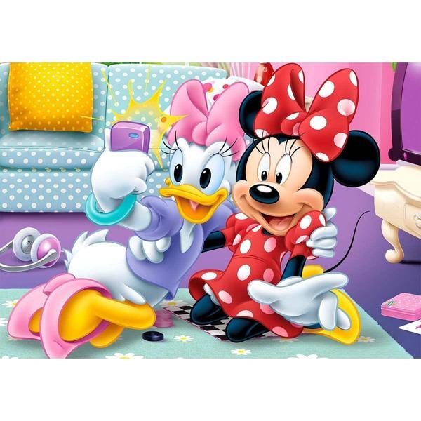 Öğretici Oyuncak 50 Parça Minnie Puzzle Kız Erkek Çocuk Eğitici - Image 1