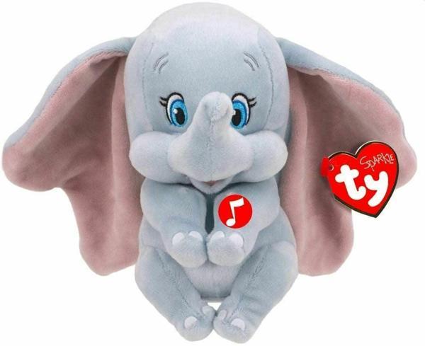 Öğretici Oyuncak TY Sparkle Sesli Peluş Fil Dumbo 15cm Kız Erkek Çocuk Eğitici - Image 1
