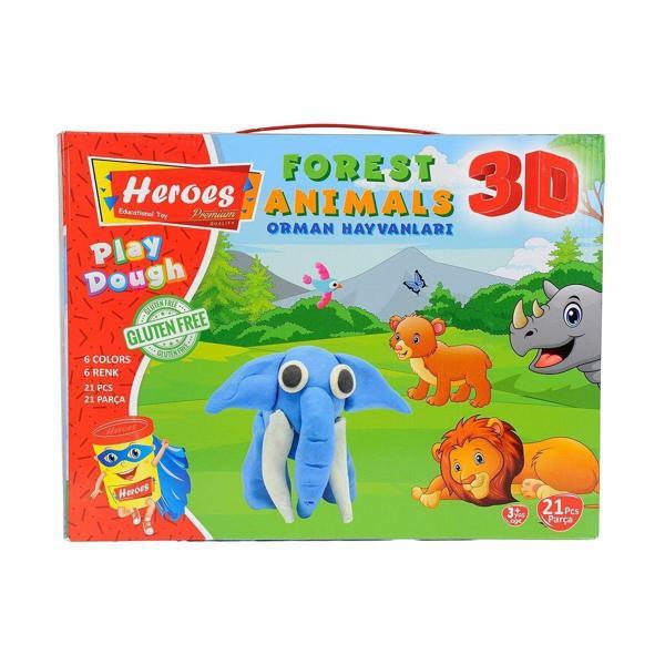 Kız Erkek Çocuk Oyuncak ERN-015 Poşetli Oyun Hamuru Kalıplar Büyük Şekiller Kız Erkek Çocuk Eğitici Eğit - Image 1