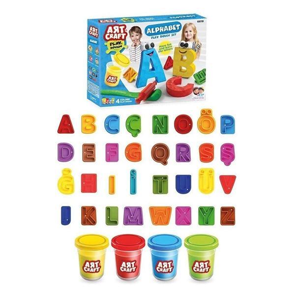 Öğretici Oyuncak Alfabe Hamur Seti 224 Gr - 03731 Kız Erkek Çocuk Eğitici - Image 1