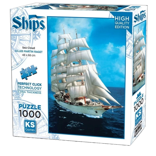 Öğretici Oyuncak KS Games Autumn at The Lake House Puzzle 1000 Parça Kız Erkek Çocuk Eğitici Eğit - Image 1
