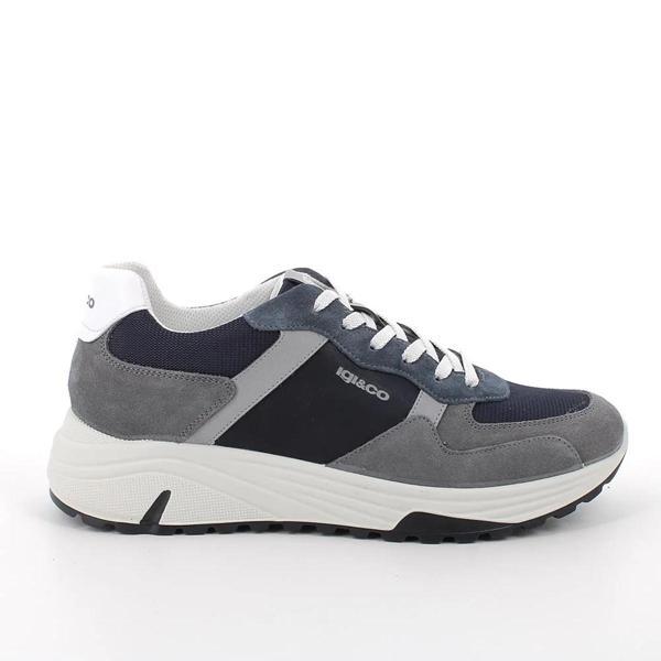 Erkek Sneaker ( Günlük) 7636222  IGI&Co UEH 76362 SCAMOS/TELA  Grafite Blu - Image 1