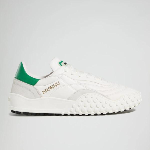 Erkek Sneaker ( Günlük) 27116/CP B BKKU Bikkembergs  64039996 Nappa White/Nappa Green - Image 1