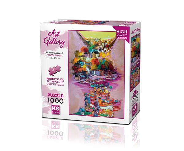 Öğretici Oyuncak KS Puzzle 1000 Parça Art Gallery Fishermen Series I Kız Erkek Çocuk Eğitici Eğit - Image 1