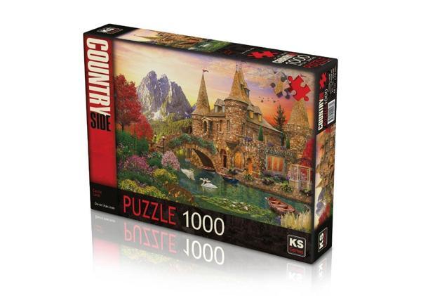Öğretici Oyuncak KS Puzzle 1000 Parça Castle Land Kız Erkek Çocuk Eğitici - Image 1