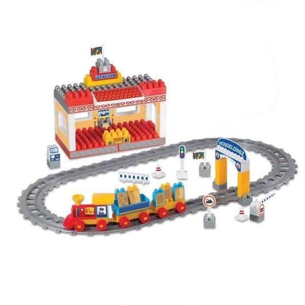 Öğretici Oyuncak Dede Raylı Tren Set 65 Parça Kız Erkek Çocuk Eğitici - Image 1