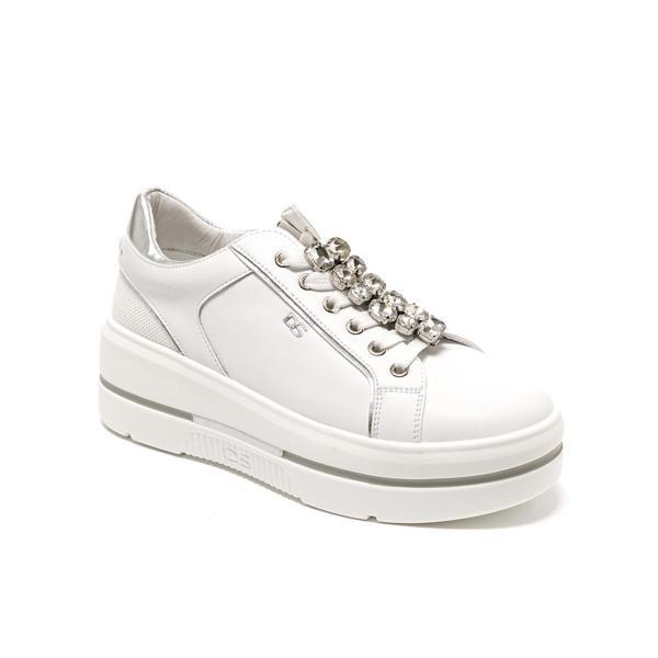 Kadın Sneaker ( Günlük) 185550DM Donna Serena TOMAIA 5550DM Bianco Argento - Image 1