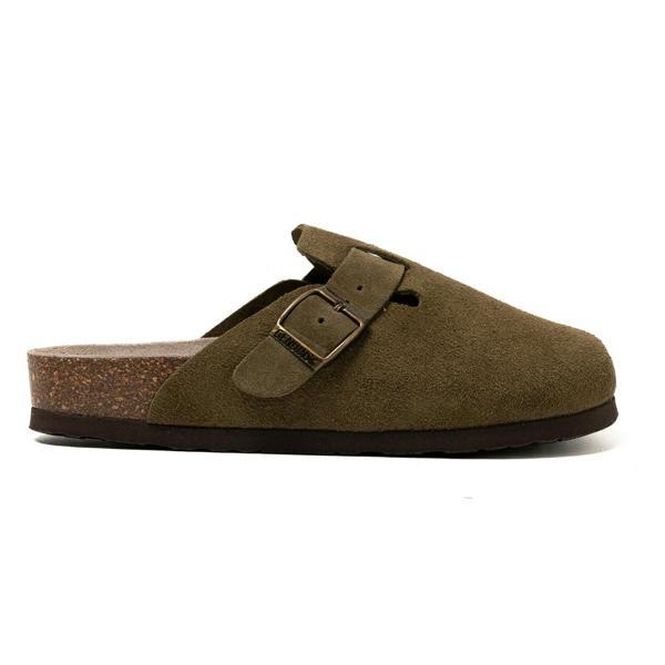 Kadın Terlik RIVA G105944 Genuins Velour Kaki - Image 1