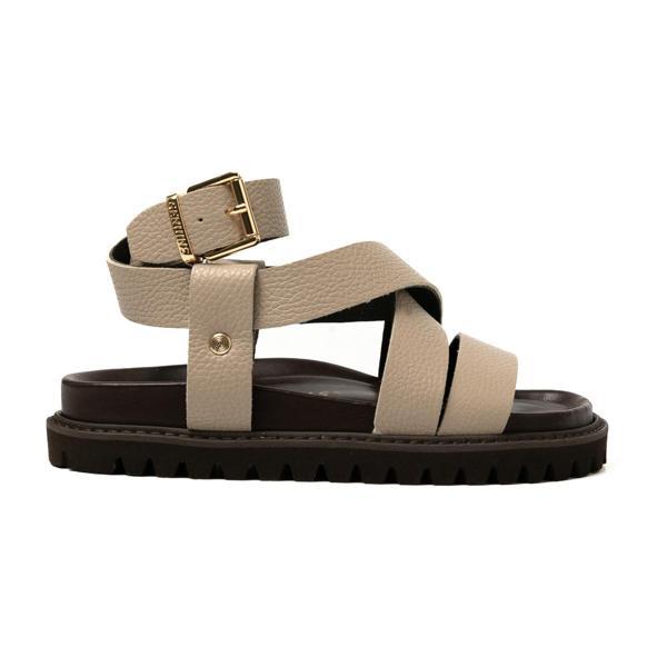 Kadın Terlik ZAHA EMBOSSED G106324 Genuins LeatherTaupe - Image 1