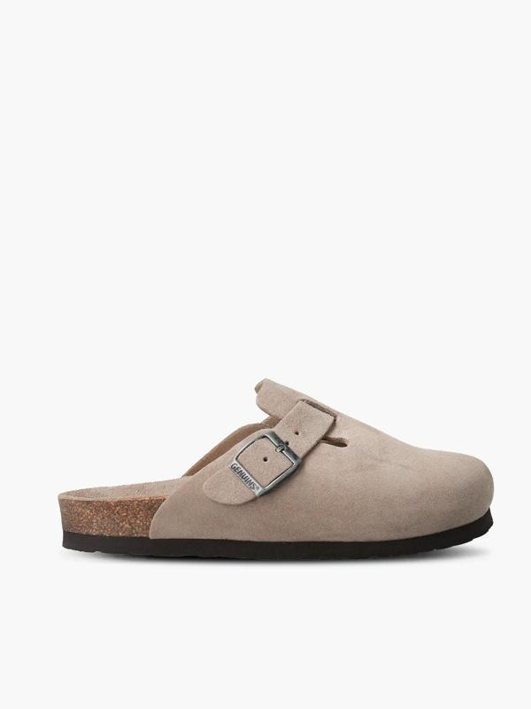 Erkek Terlik RIVA 105495 Genuins  VELOUR Taupe - Image 1