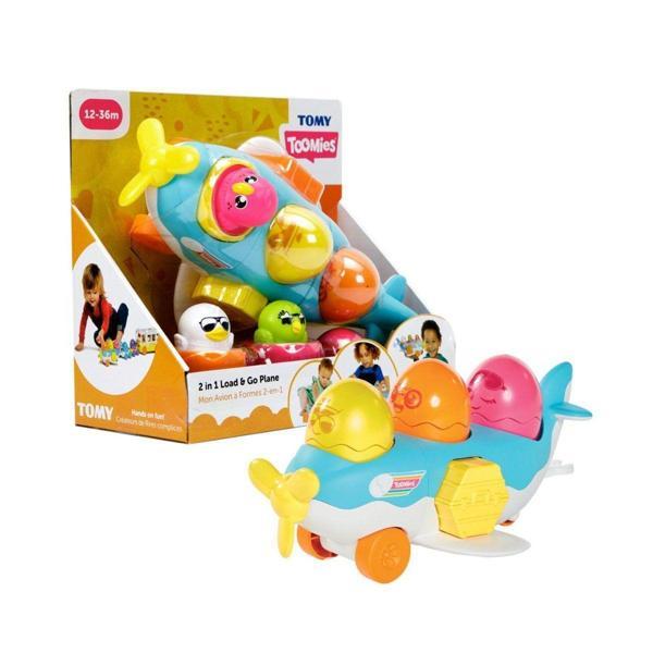 Kız Erkek Çocuk Oyuncak 73147 Tomy, 2si1 arada Uçak ve Saklambaçlı Yumurtalar, 12-36 ay Kız Erkek Çocuk Eğitici Öğretici Oyu - Image 1
