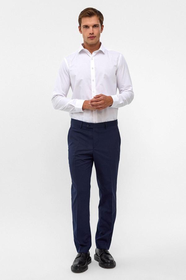 Süvari Bol Kalıp Geniş Paça Premium Kalite Düz Erkek Kumaş Pantolon - Image 1