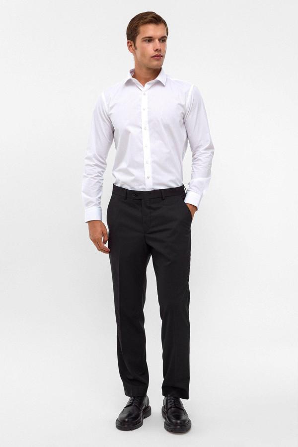 Süvari Bol Kalıp Geniş Paça Premium Kalite Düz Erkek Kumaş Pantolon - Image 1