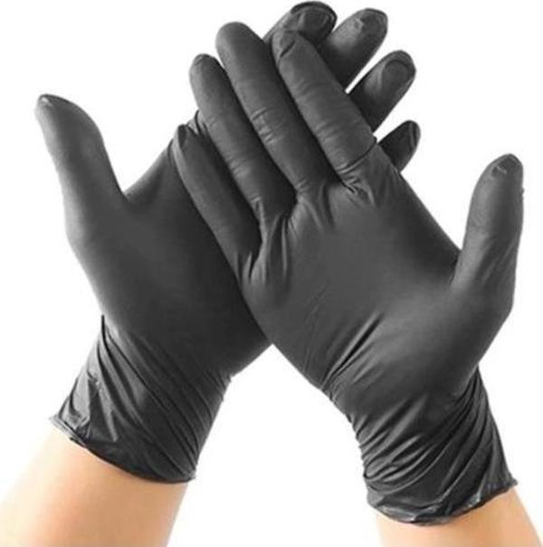 Handy Pudrasız Ekstra Kalın Siyah Nitril Eldiveni XLarge 100 Adet - Image 1