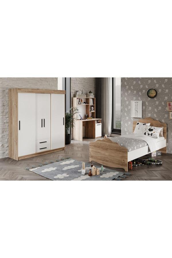 Afilli Ildır Cocuk Odası Takımı Tamamı Mdf Flora Ve Beyaz - Image 1
