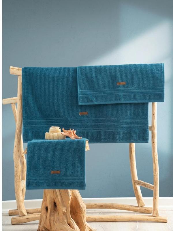 Cotton Box %100 Pamuk 3 Parça Wellness Havlu Seti -Ocean Petrol - Image 1