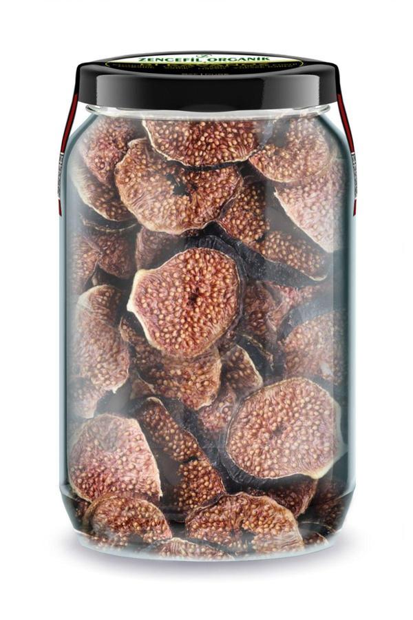 İncir Cips Siyah İcir Cipsi Bi Kavanoz 660 cc. Cam Kavanozda Katkısız Kara İncir Kurusu Fig Chips - Image 1