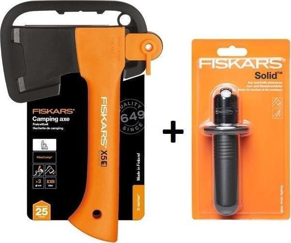 Fiskars X5 Kamp Baltası Ve Bileme Aparatı Seti - Image 1