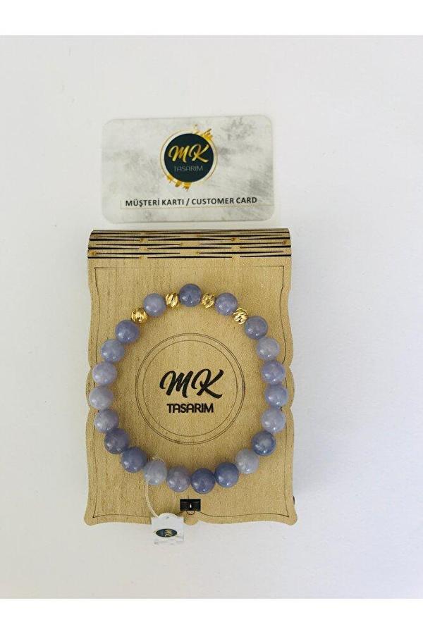 MK TASARIM Gerçek Mor Kuvars Taşi Bileklik MKT6006 - Image 1