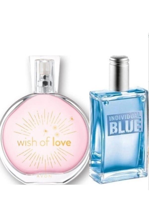 Avon Individual Blue Edt 100 Ml Erkek + Wish Of Love Edt 50 Ml - Image 1