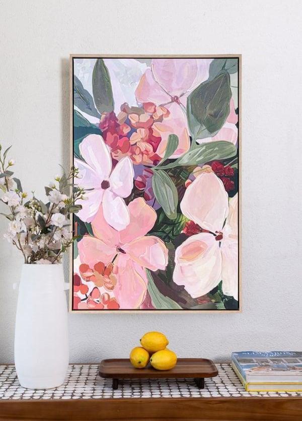 The Mia Floral Kanvas Tablo 60x90 cm TBL0069 - Image 1