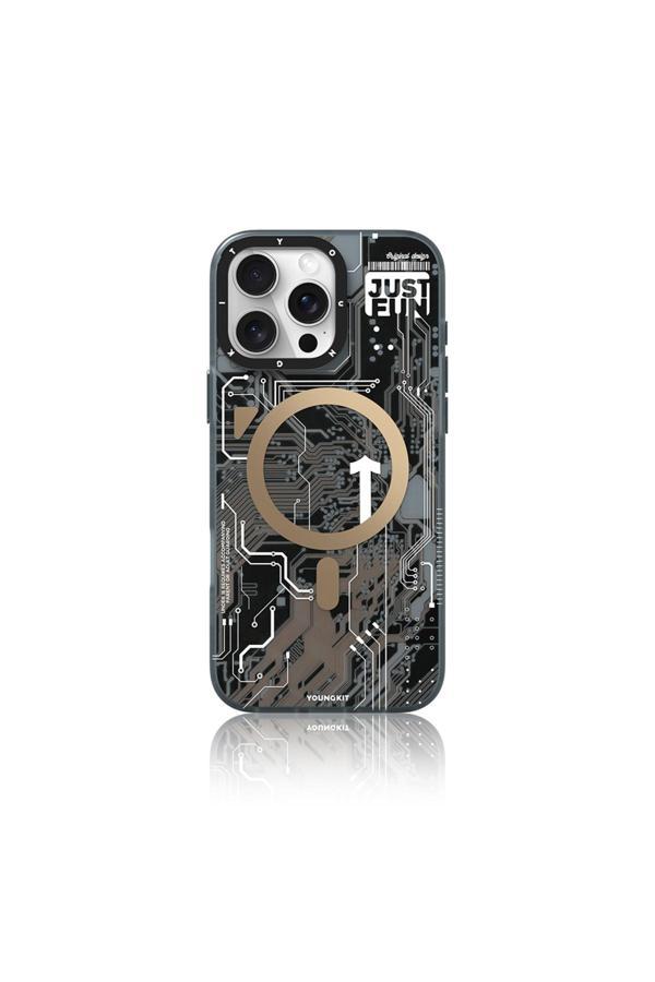 Youngkit İphone 16 Pro Max Kılıf Magsafe Şarj Özellikli Youngkit Technology Serisi Kapak Desert Gold - Image 1