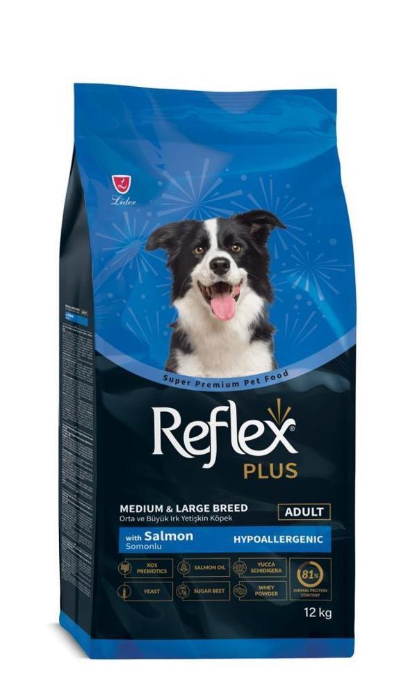 Reflex Plus Somonlu Orta Ve Büyük Irk Yetişkin Köpek Maması 12 Kg - Image 1