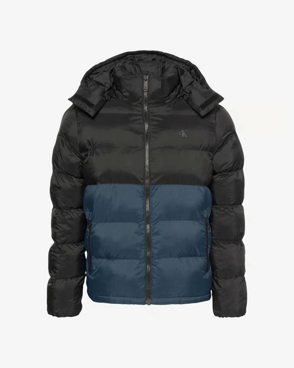 Calvin Klein Jeans Uzun Kollu Naylon Renk Bloklu Şişme Erkek Ceket LV04RD527G-UB1 - Image 1