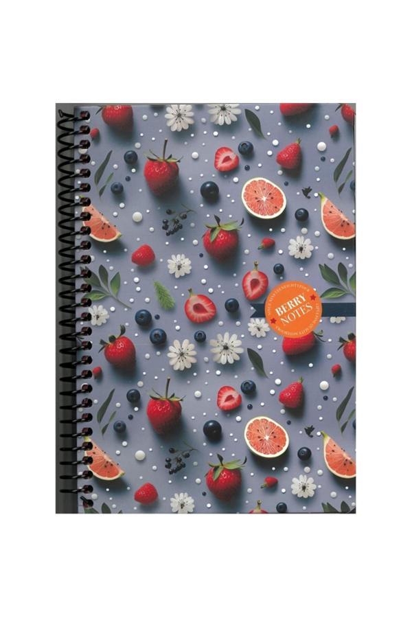 GIPTA BERRY NOTES SPİRALLİ SERT KAPAK 17x24 120YP. KARELİ DEFTER - Image 1
