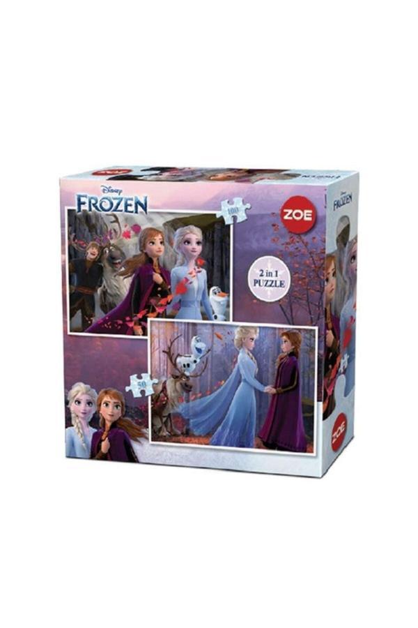 Magıc In The Forest / Dısney Frozen 2 - 2 In 1 Çocuk Puzzle Yapboz 2 Parça - Zoe Kitap - Image 1
