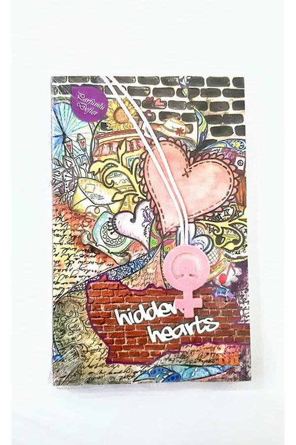 Kokulu Ayraçlı Mottolu Defter'HİDDEN HEARTS' 100 YAPRAK Çizgili - Image 1
