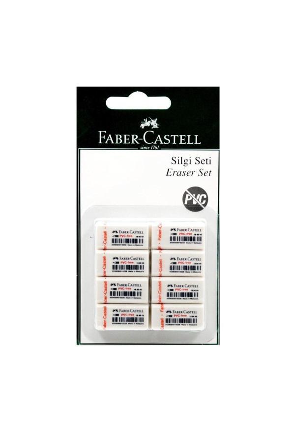 Faber-castell Küçük Boy Pvc Free Beyaz Silgi No:30 Blister 8 Adet - Image 1