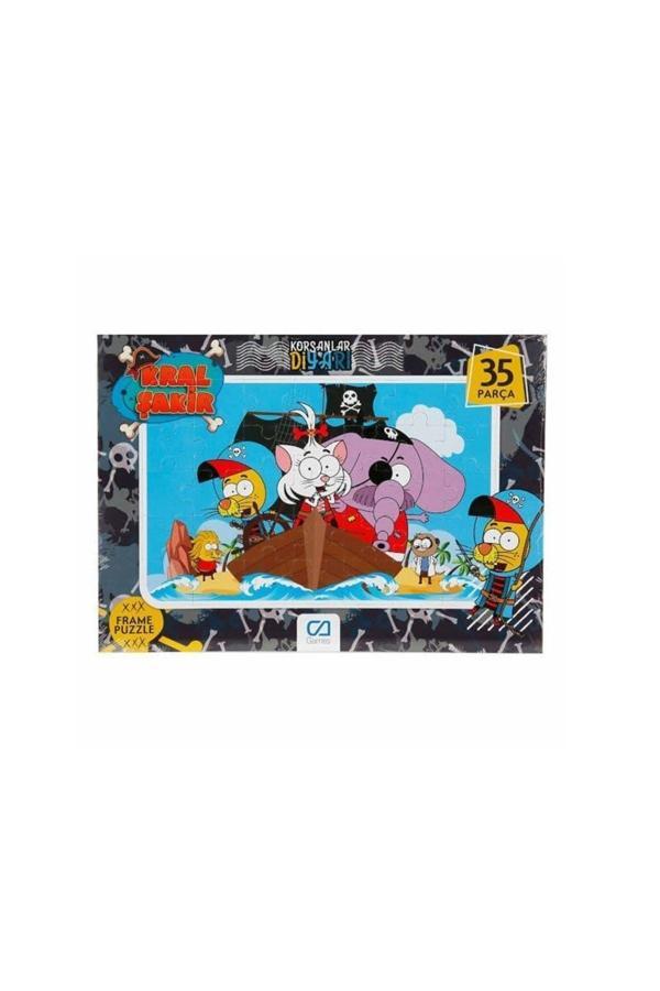 +3 Yaş Kral Şakir Korsanlar Diyarı 35 Parça Frame Puzzle-5049 () - Image 1